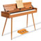 UISCOM - 88 Key Weighted Digital Piano, Wooden Computer Electric Piano Transforms Between Computer and Changer, Hammer Action Progressive Keyboard, Perfect for
