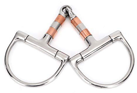 French Link Eggbutt Trensengebiss, Dee Bit Trense aus Edelstahl, Pferdewerkzeug-Zubehör, Maul mit Kupfer-SS-Rollen, Maulgebisse für Pferde