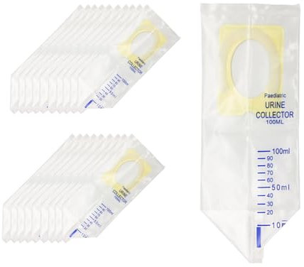 Eruceky 20 Stück Urinsammelbeutel für Babys, 100 ml Tragbarer Urinbeutel, Tragbarer Urinbeutel für Kinder, Geeignet für Kinder beim Reisen und Wandern, Camping im Freien