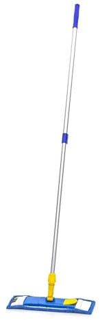 Wisch-Star Wischmopp-Set 40 cm mit Microfaserbezug, Teleskopstiel und Magnetklapphalter, Profi-Qualität für gründliche Reinigung