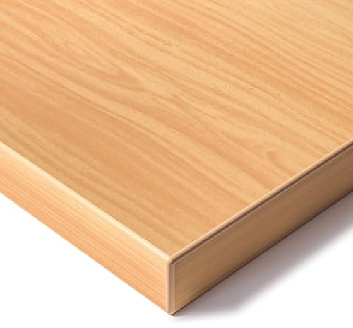 Ergofino Tischplatte 160x80 cm, Perfekt für höhenverstellbare Schreibtische, Esstisch, Schreibtischplatte 2,5 cm stark, Tischplatte aus MDF-Material (Buche)