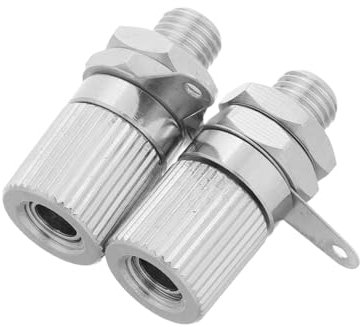 Uonlytech Copper Plated Banana Plug Socket Audio Terminal Grounding Column Banana Jack Socket Assembly Speaker Terminal Connector Binding Post for Amplifier Subwoofer Easy Installation