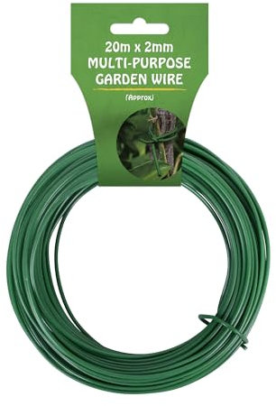 1ABOVE Garden Wire for Plants, 20m x 2mm, Galvanised Multi-Purpose Twist Ties for Climbing Plants, Vines, Flowers
