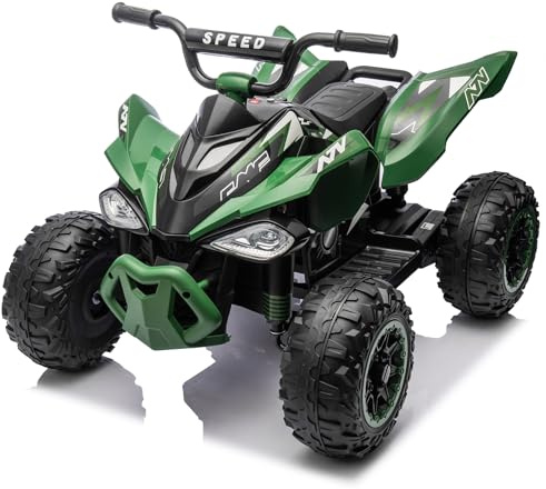 LALAHO Kinder Quad Elektro 12V Kinderquad, Kinderfahrzeug Grün