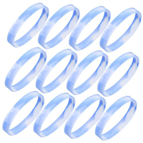 Uonlytech 20 St Vattentäta Silikonarmband för Sport och Utomhus Hållbara Blank Wristbands för DIY Team Events och Fester Resistent Slitage och Blekningsfria Passar Vuxna och Pojke