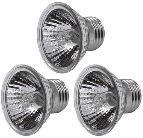 Lawnrden Lampada Riscaldante Tartaruga, Lampada Riscaldante per Rettili 3 Pezzi 25w 50w 75w Lampadina UVA UVB Lampadina per Rettili Tartaruga a Spettro Completo per Lucertole, Acquario per Tartaru