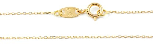 Cadena Oro Amarillo Forzada 0.19 (9kts) - Estuche Regalo - Certificado de Garantía - Mondepetit