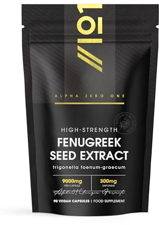 Bockshornklee-Samenextrakt 1200mg - Trigonella Foenum Graecum - gentechnikfrei, glutenfrei, halal, 90 vegane Kapseln