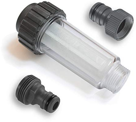 MI:KA:FI Wasserfilter | für Hochdruckreiniger, Gartenpumpe, Gartenbewässerung, Wohnmobil | ¾ Zoll Anschluss | passend zu Kärcher 4.730-059.0 (1x Filter, inkl. Adapter)