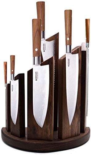 Soporte De Cuchillo Magnético De Cocina Soporte De Cuchillo De Almacenamiento De Madera De Nogal Soporte De Cuchillo De Almacenamiento Gratuito Bloques De Cuchillo Vacíos