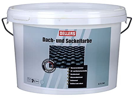 Peinture pour toiture & soubassement, OELLERS RoofColor ®, 2,5 litres, RAL 7035 gris clair, très fort pouvoir couvrant, protection du toit et des soubassements, résistante aux intempéries