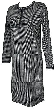 RAGNO Camicia da Notte Donna Invernale Manica Lunga Scollo Serafino Cotone Interlock Articolo DA55NK, 139F Fantasia Notte, 46