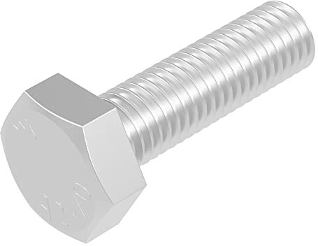 SECCARO Lot de 20 vis à tête hexagonale M10 x 35 mm, en acier inoxydable V2A VA A2, DIN 933 / ISO 4017, à six pans extérieurs