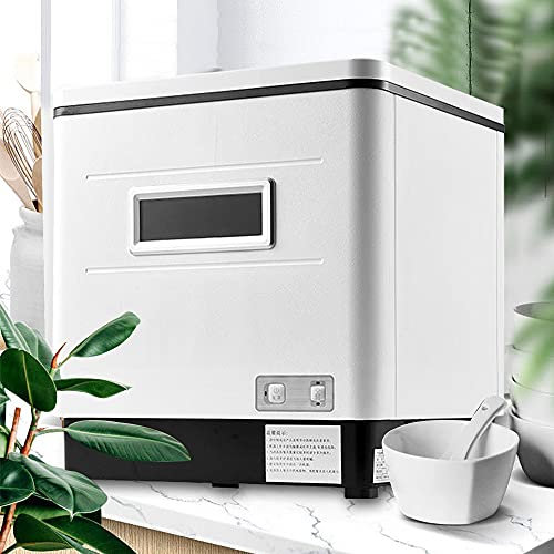 Lave-vaisselle 1500 W 41-60 L - Lave-vaisselle de table entièrement automatique - Mini lave-vaisselle - Pour la maison, le bureau et le camping - 42 x 38 x 46 cm - Blanc