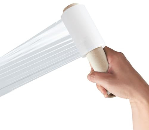 Pack and Move - Film Etirable - Poignée - Petit Format Film Emballage Transparent - 150 m - Film Support Palette, Valise, Ordinateur - Protection Meuble Déménagement