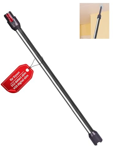 Tube d'extension pour aspirateur Dyson V12 Detect Slim / V10 Digital Slim tube télescopique en aluminium de 29 pouces avec verrouillage rapide – Accessoire de rechange pour tuyau d'aspiration