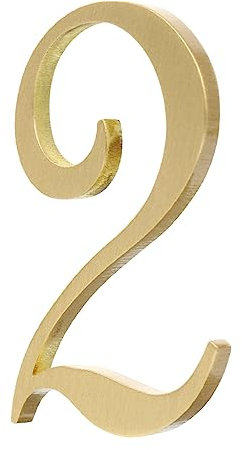 Hemobllo 1 Número De Puerta De Cobre Para Casa Buzón Puerta Principal Decoración Apartamento Casa Calle Placa Dorada