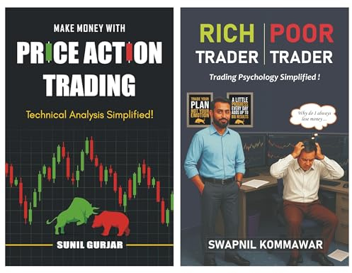 Price Action Trading + Trading Psychology Simplified (Rich Trader Poor Trader) : English Combo of Stock Market Trading Books
