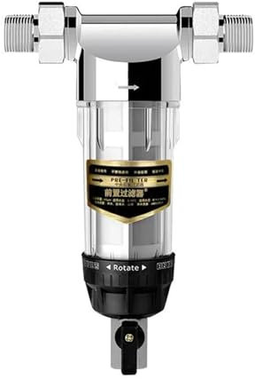 Pré-filtre for toute la maison, eau de puits domestique, lavage à contre-courant souterrain, filtre à eau industriel à haut débit en acier inoxydable 304 Fournir de l'eau propre et rafraîchissante(DN2