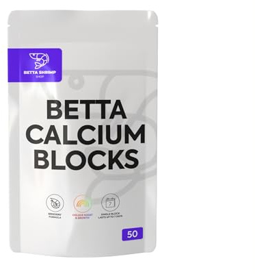 BSS™ Betta Calcium Blocks, Breed Food for Shrimp & Snail, COLOUR & GROWTH Boost (Pack of 50)
