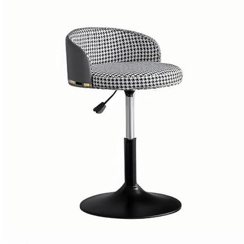 Moderna Barstolar I Metall Med Bänkhöjd, Snurrpall Konstläder Ryggstöd, Justerbar Köksö(Dark Gray a,Low)