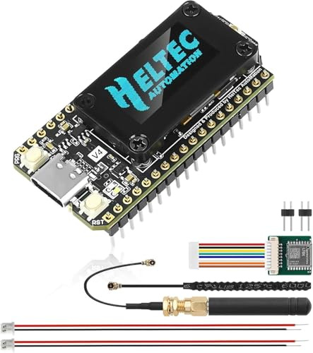 diymore LoRa V4 ESP32 Utvecklingskort 0,96-skärm, med GPS-modul, ESP32-S3R2 SX1262-chipmodul 863-928 MHz WI-FI-kit för Meshtastic IoT-enheter Smart Home och trådlös kommunikation