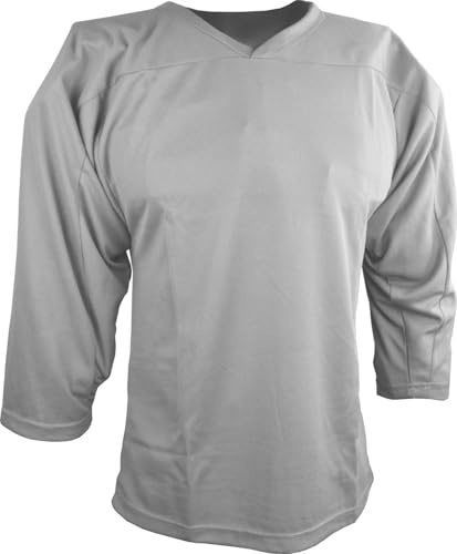 Sports Unlimited Youth Hockey Practice Jersey, Silver, S/M