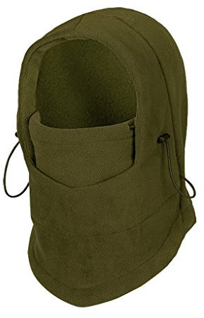 YJZQ Outdoor Sturmhaube Winter Kopfbedeckung Kopftuch Verstellbar Winddicht doppelte Balaclava Funktions Kappe für Motorrad Snowboard (DE/NL/SE/PL, Alphanumerisch, Einheitsgröße, grün)