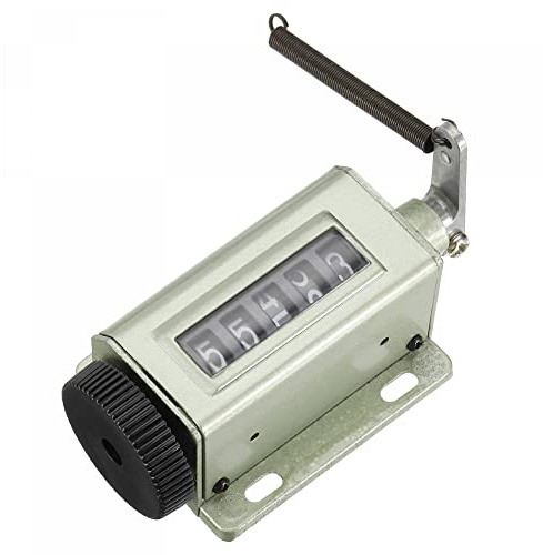 uxcell Manual Tally Counter with Spring, 5 Digits Resettable Tally Counter Hand Pull Counter Mechanical Manual Stroke Clicker