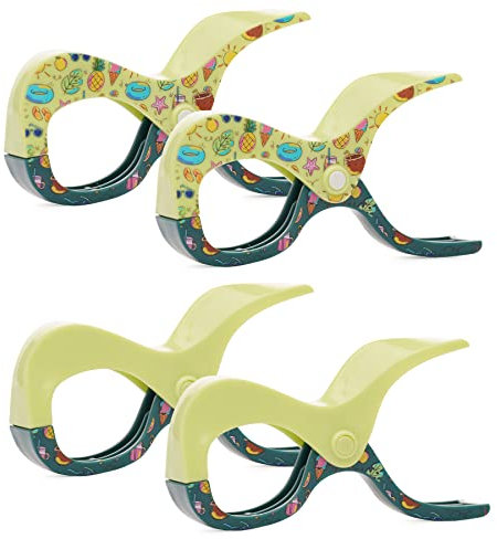 4 mollette estive, grandi mollette per telo mare, biancheria da bucato, trapunte, campeggio, giardino, aquiloni, surf, lettino, yacht, barca, giubileo, palestra, cucina, esterni, regalo di compleanno