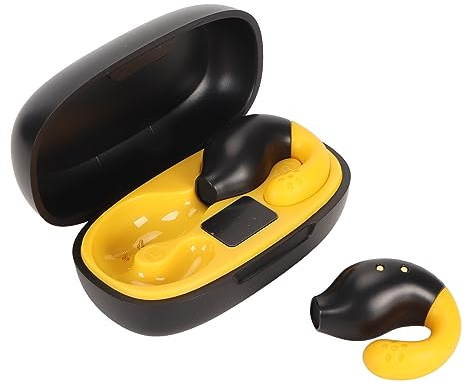 Ear Clip Headphones, 5.3 Earbuds Stereo Surround Sound Deep Bass For Running Casual (Black)