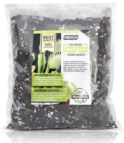 Hand-Mixed Premium Carnivorous Plant Soil Mix - Ideal for Insect-Eating Plants - Available in 1L, 2L, 3L, 5L, 10L, 20L Bags (10 Litre)