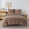 RongRongIN Ropa de cama mullida de 200 x 200 cm, color marrón café, otoño e invierno, funda nórdica de franela con 2 fundas de almohada de 80 x 80 cm, franela cálida, suave, tacto de cachemira, con