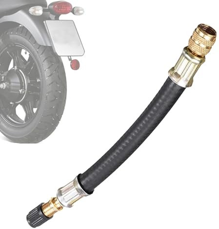 Valve Stem Extensions, Tyre Valve Extension, Flexible Tyre Valve Extender, Leak-Proof, Air Valve Extension, Inflation Extension Tube for, Bicycles, Motorcycles