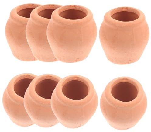 BESPORTBLE 8 Uds Mini Macetas De Barro Comestible Macetas De Arcilla para Suculentas Macetas De Cerámica Pequeñas Ideal para Manualidades Y Decoración De Jardín Interior