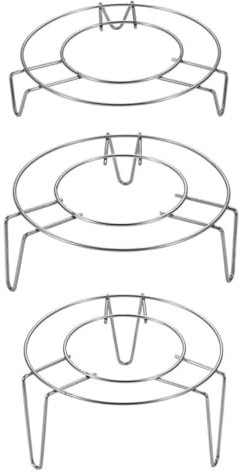 GALPADA 3pcs Stainless Steel Steaming Rack Kitchen Supplies for Pan Pressure Cooker Steaming Holder Steamers for Baking Tray Rack for Cooking Roster