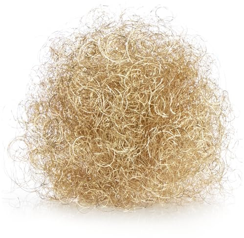 com-four® 20g premium angel hair – fine metallic tinsel for advent wreath, arrangement, christmas tree – festive table decoration – metal strands for crafts