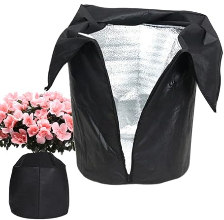 Pflanzen-Winterschutzhülle – 45,7 x 50,8 cm große thermische, isolierte Aluminium-Oxford-Jacke, Frostschutzhülle für Topfblumen, Strauchschutzhülle bei kaltem Wetter | Für Gartenterrasse, Balkon, Hof