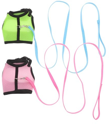 SUPVOX 2pièces Harnais et Laisse pour Petits Chiens Harnais Réglable pour Chiots Accessoires de Promenade Confortables Anti-Fugue pour Animaux et Laisse pour Animaux de Compagnie