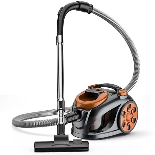 Oamger Beutelloser Staubsauger 3300W mit Zyklon-Technologie, 3L Staubbehälter & 5m Kabel, Starke Saugleistung Bodenstaubsauger für Tierhaare, Hartböden & Teppiche, Waschbarer Filter, Geräuscharm (E)