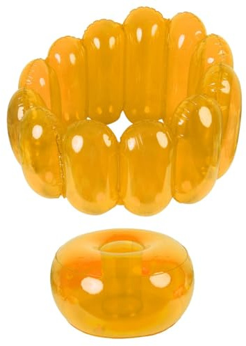 Blow Up Chair, Blow Up Chair Uppblåsbar Lounge Maximal belastning 250lbs | PVC klar Filmstolar för vardagsrum, sovrum, kvinnor, män, barn, pool, sovsal, trädgård, fester, evenema