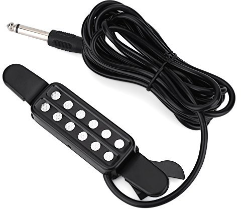 Alomejor 12 Schallloch-Gitarren-Tonabnehmer klassischer Wandler elektrische Lautst?rke Hochleistungs-Zubeh?r f¨¹r Akustikgitarre
