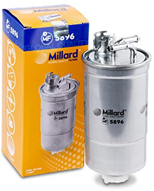 Millard Filters MF-5896 Filtro de Combustible para coche. Incluye tubo Venturi Drenaje M10x1.5