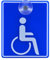 Saugnapfschild Schild Rollstuhlfahrer Behindertenschild 100x120mm für Auto Scheiben Innenbefestigung