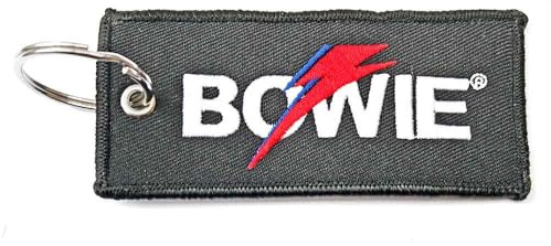 David Bowie Schlüsselring Keychain Patch Flash Logo Nue offiziell