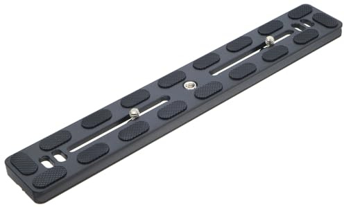 HITHUT PU-250 250mm Universal Long Quick Release Plate Dual Dovetail Slide Rail with D-Ring Screw for Ball Head Tripod Mount DSLR Camera Arca Swiss Compatible