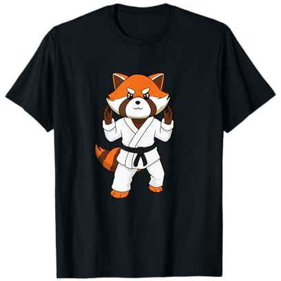 Panda rouge comique fait Judo T-Shirt