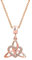 KunBead Jewelry Cletic Knot Rose Gold Women Girls Love Heart Pendant Necklace