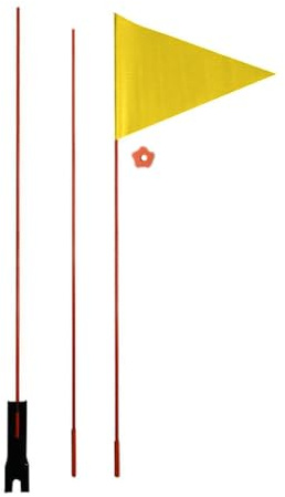 Joyivike Drapeau Velo Drapeau SéCurité, Fanion Vélo, Drapeau Triangulaire Sécurité pour Enfants, pour Enfants pour Support Montage VéLo