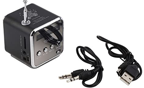 Yajimsa Altavoz de Radio | Receptor de Radio portátil TD- 6 - Altavoz, Radio FM Estéreo MP3 MP4 Reproductor de música Compatible con Tarjeta TF/USB/Disco/FM